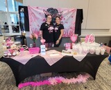 Cindy LaBonte & Abbey Folker at the Realtor Association of Lake Sumter County Breast Cancer Awareness Event